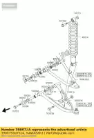 39007S007514, Kawasaki, arm-susp, s.silver ksf400-a1 kawasaki kfx 400 2004, Nowy