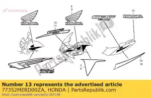 honda 77352MERD00ZA merk, honda * type1 * (type1) - Onderkant