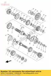 Aqui você pode pedir o engrenagem, 6º pinhão (26t) em Yamaha , com o número da peça 5PS171610000: