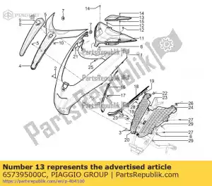 Piaggio Group 657395000C coolant insp. door - Bottom side