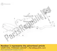 1A007356, Piaggio Group, hitzeschutz piaggio mp zapta1100, zapta19l 300 2016 2017 2018, Nuovo