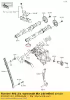 491180153, Kawasaki, árbol de levas-comp, admisión kawasaki zx6r ninja r zx 6r zx600 600 , Nuevo