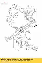 Ici, vous pouvez commander le commutateur assy, ?? Han auprès de Suzuki , avec le numéro de pièce 3720010G60: