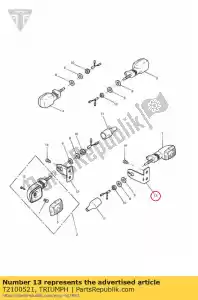 triumph T2100521 bracket indicator lh - Bottom side