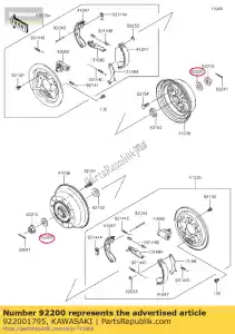 kawasaki 922001795 01 washer,20.5x41.0x4.5 - Bottom side