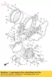 Ici, vous pouvez commander le couvercle, carter moteur 1 auprès de Yamaha , avec le numéro de pièce 2GC154110000: