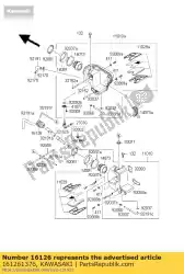 Qui puoi ordinare valvola, interruttore aria ej650-a1 da Kawasaki , con numero parte 161261376: