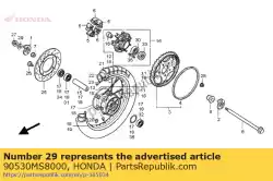 Ici, vous pouvez commander le rondelle, spéciale auprès de Honda , avec le numéro de pièce 90530MS8000: