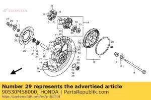 Honda 90530MS8000 rondelle, spéciale - La partie au fond