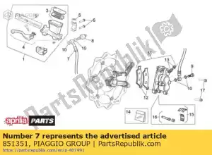 Piaggio Group 851351 front brake hose - Bottom side