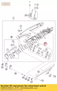 ktm 54804230010 braço oscilante representante. kit - Lado inferior