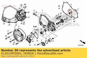 Honda 91201HM3A61 uszczelka olejowa 14x22x5 (arai) - Dół