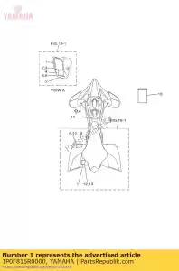 yamaha 1P0F816R0000 label, waring-gen - Onderkant