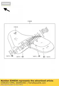 kawasaki 530030172MA leather,seat,black vn900baf - Bottom side