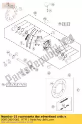 aandrijflijn kit exc 13t / 50t ora van KTM, met onderdeel nummer 00050002065, bestel je hier online: