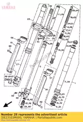 Qui puoi ordinare forcella anteriore (l. H) da Yamaha , con numero parte 3JE23103M000: