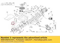 89858800XR4, Piaggio Group, pokrywa zbiornika paliwa. czerwony aprilia rsv rsv4 1000 2011 2012, Nowy