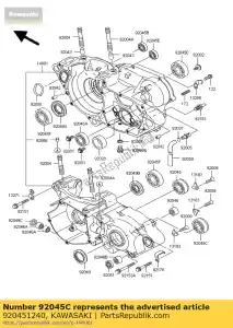 kawasaki 920451240 roulement à billes kx250-h1 - La partie au fond