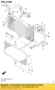 suzuki 1660015H20 cooler assy,oil - Bottom side