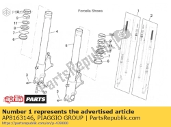 Aprilia AP8163146, Naaf goud, OEM: Aprilia AP8163146