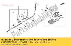 Ici, vous pouvez commander le câble comp., frein de stationnement auprès de Honda , avec le numéro de pièce 43450MCT000: