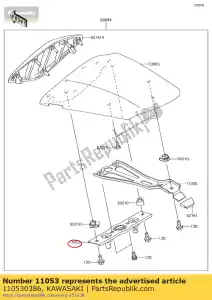 kawasaki 110530386 bracket zx1000-c1h - Bottom side