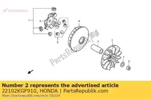 honda 22102KGF910 cara, conducir - Lado inferior