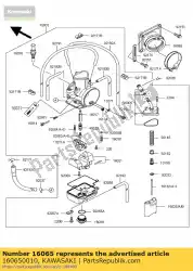 houder-carburateur kx125-m2 van Kawasaki, met onderdeel nummer 160650010, bestel je hier online: