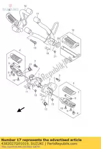 suzuki 4382027G01019 haakje - Onderkant