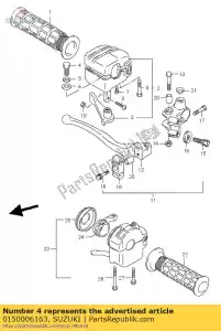 Suzuki 0150006163 parafuso - Lado inferior