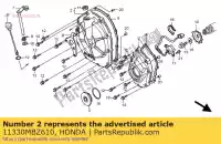 11330MBZ610, Honda, couvercle d'embrayage Honda CB CBR 600 F Hornet, Nouveau