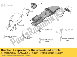 Aprilia AP9100985, Connecteur de lumière, OEM: Aprilia AP9100985