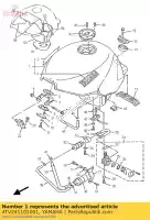 4TV241101001, Yamaha, zbiornik paliwa komp. yamaha yzf yzfr thundercat 600, Nowy