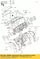 35004035540D, Kawasaki, 01 pára-choque frontal, v. azul kawasaki  400 2017 2018 2019, Novo