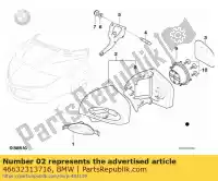 46632313716, BMW, rechter geprepareerde spiegel bmw  1100 1150 1995 1996 1997 1998 1999 2000 2001 2002 2003 2004 2005 2006, Nieuw