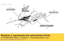 Qui puoi ordinare striscia a, l. Serbatoio carburante (###) * tipo1 * (tipo1) da Honda , con numero parte 17508KWF930ZA: