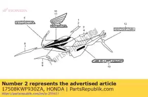 honda 17508KWF930ZA striscia a, l. serbatoio carburante (###) * tipo1 * (tipo1) - Il fondo