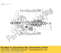 2232344, Piaggio Group, engrenagem de quarta velocidade vespa px vespa px zapm74200, zapm743d 150 200 1985 2011 2016 2017 2018, Novo