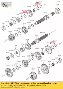 kawasaki 922001389 washer vn250-a3p - Bottom side