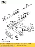 420361238CE, Kawasaki, huls, achteras, rechts, s kawasaki zx 1000 10, Nieuw