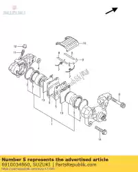 Here you can order the brake pad set from Suzuki, with part number 6910034860: