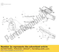 Here you can order the rear handlebars cover from Piaggio Group, with part number 62344700RI: