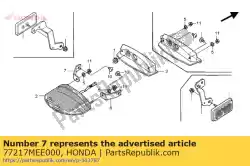 blijf, l. Achterlicht kant van Honda, met onderdeel nummer 77217MEE000, bestel je hier online: