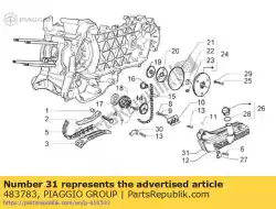 Here you can order the gasket from Piaggio Group, with part number 483783: