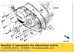 Aqui você pode pedir o junta, r. Cobrir em Honda , com o número da peça 11394MCW010: