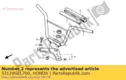 Ici, vous pouvez commander le chiffon, protecteur de poignée auprès de Honda , avec le numéro de pièce 53120GEL700: