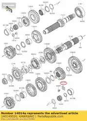 Here you can order the plate-position,rh from Kawasaki, with part number 140140020: