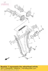 yamaha 3D7122840000 goupille, levier de décompression - La partie au fond