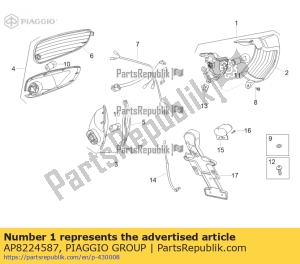 aprilia AP8224587 luz traseira - Lado direito