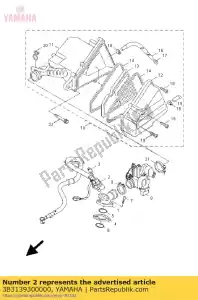 yamaha 3B3139300000 assemblage d'entrée de tuyau - La partie au fond